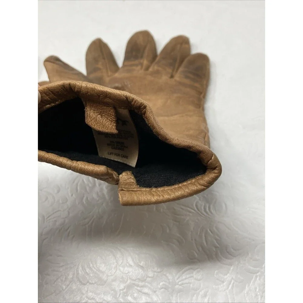 Cabela's Leather Driving Gloves Insulated Thinsulate Womens S Brown